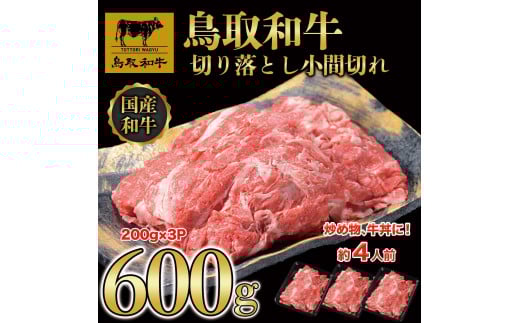 鳥取和牛 切り落とし 小間切れ 約600g(200g×3P) KT010-007鳥取県琴浦町12000肉牛肉
