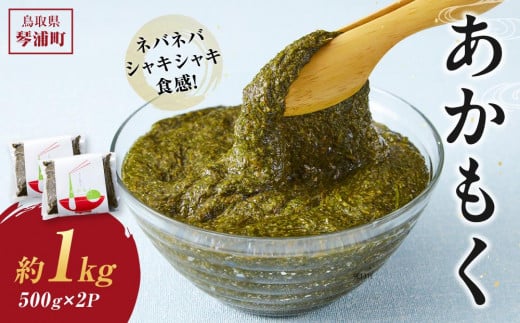 鳥取県産 天然 あかもく(ぎばさ)無調味 漁師一家三好 大容量 1Kg (500g×2)鳥取県琴浦町14000魚介・海産物のり・海藻