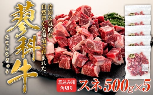 蓼科牛 スネ 煮込み用角切り500g×5長野県立科町23000肉牛肉