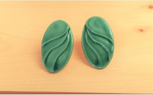 noji(楠 -kusunoki-)♪有田焼 サークルステンレスピアス A10-141佐賀県有田町10000衣類・装飾品・工芸品アクセサリー