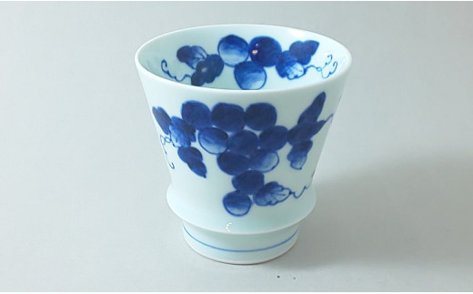 有田焼 匠の蔵 ぶどう 至高の焼酎グラス【ヤマト陶磁器】食器 器 うつわ 磁器 陶磁器 酒器 焼酎グラス グラス コップ カップ タンブラー 葡萄 ブドウ 染付 手描き A12-156佐賀県有田町12500雑貨