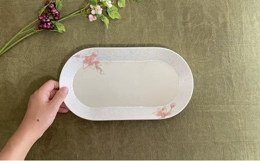 田清窯 組める有田焼 煌めく木蓮花 プレート皿 小 A20-265佐賀県有田町20000雑貨・日用品食器・グラス