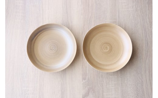 有田焼 Koselig-arita multi plate ブラウン ベージュ プレート 2枚組 山忠 器 うつわ 食器 食器セット 皿 丸皿 北欧 シンプル モダン ワンプレート マルチプレート パスタ皿 カレー皿 軽量 A20-294佐賀