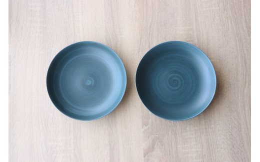 有田焼 Koselig-arita multi plate ネイビー 紺 プレート 2枚組 山忠 器 うつわ 食器 食器セット 皿 丸皿 北欧 シンプル モダン ワンプレート マルチプレート パスタ皿 カレー皿 軽量 20000円 2万円 A20-2