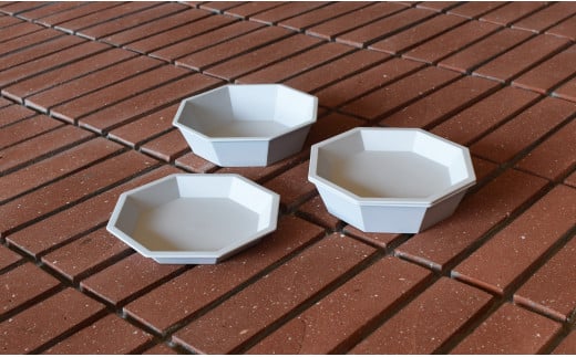 1616/ TY Anise Plate & Bowl 150 4枚セット【1616/arita japan】有田焼 食器 器 皿 小皿 八角皿 鉢 小鉢 アニス プレート ボウル グレー シンプル A40-378佐賀県有田町40000雑貨・日用品食器・グラス