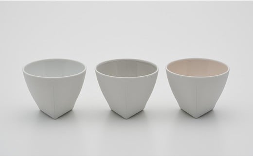 2016/ CH Tea Cup set【2016/オリジナル】有田焼 食器 カップ ティーカップ 3個 ホワイト グレー ピンク シンプル A30-625佐賀県有田町30000雑貨・日用品食器・グラス