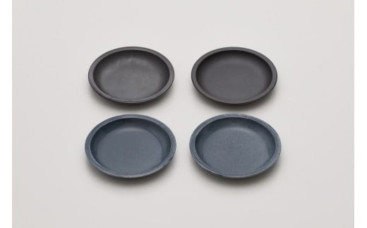 2016/ TY Plate S Set【2016/オリジナル】有田焼 食器 器 皿 小皿 プレート 4枚 ブラック グレー シンプル A40-389佐賀県有田町40000雑貨・日用品食器・グラス