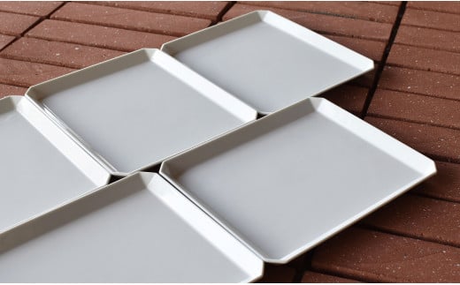 1616/ TY Square Plate 200 White 5枚セット【1616/arita japan】有田焼 食器 器 皿 中皿 角皿 スクエア プレート ホワイト A40-379佐賀県有田町40000雑貨・日用品食器・グラス