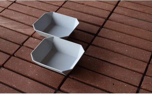 1616/ TY Square Bowl 150 Grey 2個セット【1616/arita japan】有田焼 器 食器 鉢 小鉢 スクエア ボウル グレー シンプル A20-605佐賀県有田町20000雑貨・日用品食器・グラス
