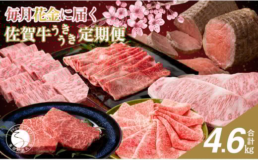 毎月決まった時に届く!花金 定期便 佐賀牛3〜4人前をお届け!週末受取希望の方必見 週末が楽しみになる 花の金曜日 フライデーナイト 牛肉 黒毛和牛 極上の佐賀牛 厳選 お肉 おにく ギフ