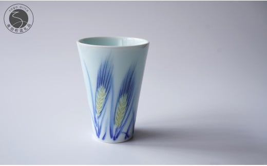 有田焼 麦ゆらぐフリーカップ Sサイズ【晩香窯 庄健】食器 うつわ 器 シンプル 上品 絵付け A15-283佐賀県有田町15000雑貨・日用品食器・グラス