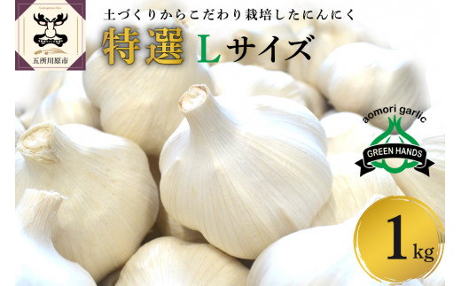 【先行受付】【8月下旬より順次発送】青森県産にんにく(特選品)Lサイズ1kg青森県五所川原市18000野菜・きのこその他 野菜