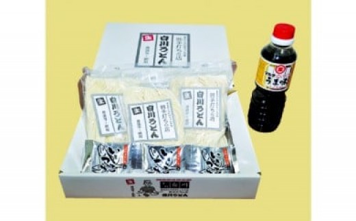 白川うどんの生うどん6人前×2箱(濃口うま味醤油360ml×1本付き)香川県善通寺市12000麺うどん