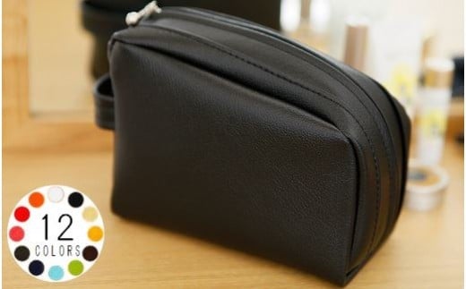 No.227-12 上質なPVCレザー化粧ポーチ(オレンジ) / 雑貨 日用品 入れ物 千葉県千葉県野田市13000衣類・装飾品・工芸品その他 装飾品・工芸品