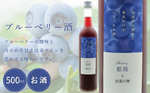 加須産の酒米と果実だけでつくったお酒 ブルーベリー酒 箱入500ml埼玉県加須市10000酒・アルコール日本酒