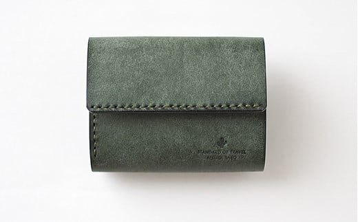 お札を折らない三つ折り財布 03 グリーン埼玉県加須市73000衣類・装飾品・工芸品アクセサリー