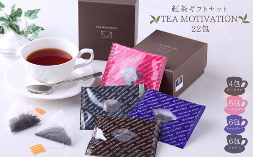 TEA MOTIVATION 紅茶 ギフト 4種 22包埼玉県加須市13000お茶・飲料コーヒー・紅茶