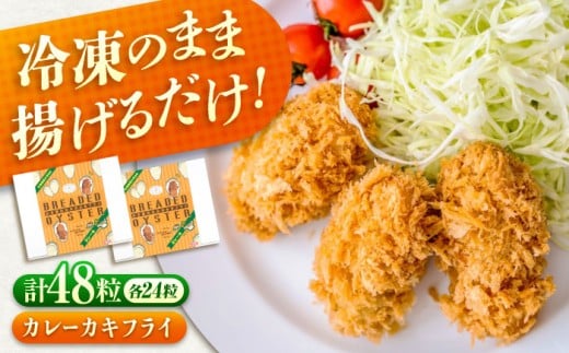 【スピード発送】 カキフライ 冷凍 カキフライ  (カレー 計48粒)  広島県産 冷凍カキフライ 広島牡蠣 牡蠣 かき カキ  料理 簡単 魚介類 海鮮 ギフト 広島県産 瀬戸内海 海の幸 特産品 産地直