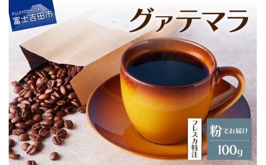 【メール便発送】フレスカ特注 グァテマラ(粉100g)飲み比べ コーヒー 粉 自家焙煎 セット フレスカ 山梨 富士吉田山梨県富士吉田市2500お茶・飲料コーヒー・紅茶