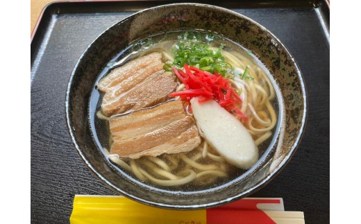 【そば処 玉家】三枚肉そば 4食セット【定期便】毎月6回沖縄県南城市68000麺そば