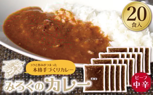 W27-05 みろくのカレー20食(中辛)福岡県福智町23000鍋セット・総菜・加工食品総菜