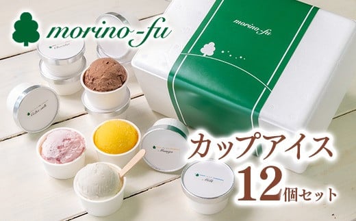 【もりのふうオリジナル】5種類(定番+季節限定)カップアイス12個セット アイスクリーム<1-250>★宮崎県西都市11000菓子・スイーツアイス・ジェラート