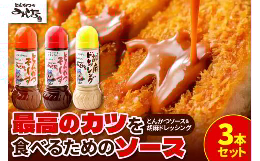 とんかつのみしな 最高のカツを食べるためのソース3本セット_S011-0004北海道清水町11000調味料・油その他 調味料・油