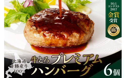 牛とろプレミアムハンバーグ 150g×6 牛とろ ハンバーグ 簡単調理 惣菜 ハンバーグ 国産 牛肉100% 焼くだけ 時短 おかず 手軽 牛肉 冷凍 北海道 清水町_S006-0186北海道清水町19000肉牛肉