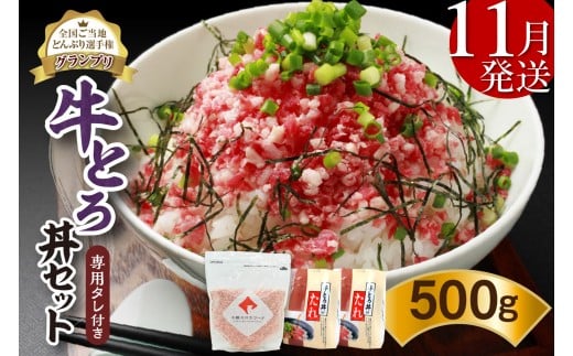 【11月発送】発送月が選べる!受賞歴多数!人気の牛とろ丼セット 500g 専用タレ付き_S006-0022北海道清水町26000肉その他 肉
