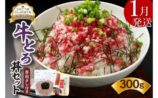 【1月発送】発送月が選べる!受賞歴多数!人気の牛とろ丼セット 300g 専用タレ付き_S006-0030北海道清水町19000肉その他 肉