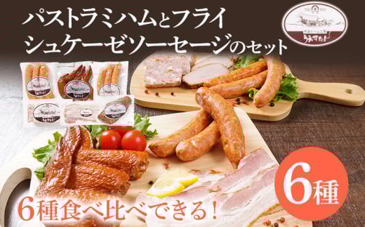 パストラミハム フライシュケーゼソーセージのセット(C1セット) ウィンナー パストラミハム ベーコン うえすたん セット 詰め合わせ 福岡県 志免町福岡県志免町14000肉加工肉(ハム・ソ