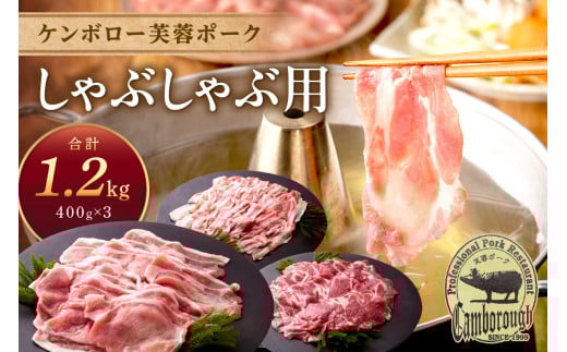 浜田市産 ケンボロー芙蓉ポーク しゃぶしゃぶ用 合計 1.2kg【002_1953】島根県浜田市16000肉豚肉