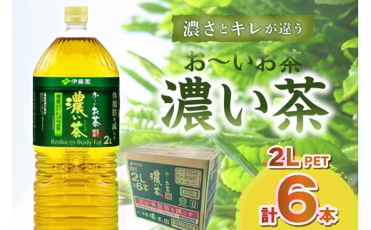 お〜いお茶 濃い茶PET 2L 6本入り×1ケース おーいお茶 伊藤園 ドリンク 飲料 セット ペットボトル 濃い茶 新生活 応援 準備【114_2078】島根県浜田市7000お茶・飲料お茶