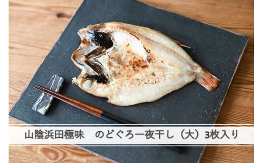 山陰浜田極味 のどぐろ一夜干し(大)3枚入り 魚介類 魚貝類 魚 アカムツ のどぐろ 一夜干し 干物 贈答 島根県沖産 【164_1843】島根県浜田市29000魚介・海産物干物