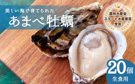 あまべ牡蠣 20個 牡蠣 シングルシード 生食用 殻付き かき カキ オイスター 生ガキ 生牡蠣 生がき 生かき ギフト 貝 旨味徳島県海陽町15000魚介・海産物貝類