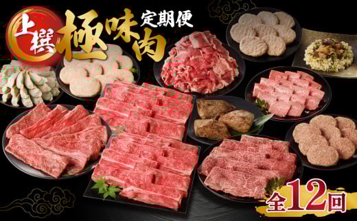 【定期便 12回】【上撰】佐賀牛-県産和牛-極味肉定期便(毎月1回 計12回お届け)佐賀牛 佐賀県産和牛 定期便 赤身 霜降り 肉 スライス すき焼き しゃぶしゃぶ 焼肉 餃子 ハンバーグ 国産 牛