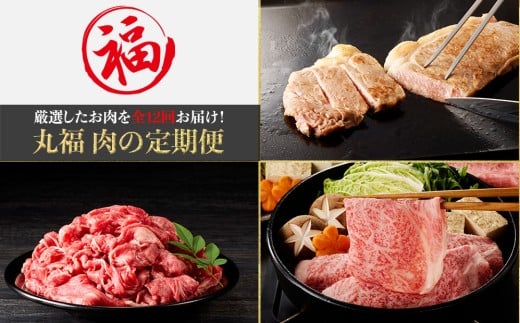 丸福 肉の定期便(12回/毎月)佐賀県玄海町157000肉牛肉