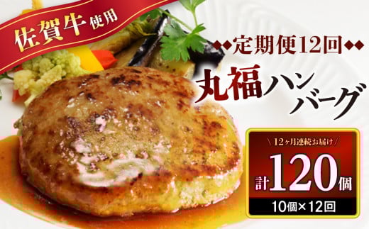 丸福・ハンバーグ10個定期便(12回)佐賀県玄海町158000肉加工肉(ハム・ソーセージ等)