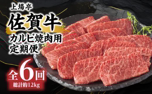 トップブランド牛「佐賀牛カルビ焼肉用」定期便 約500g×4パック 年6回お届け佐賀県玄海町340000肉牛肉