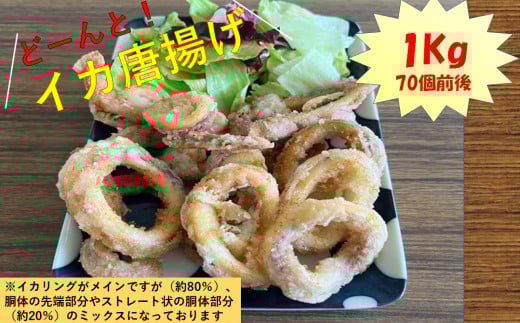 AS-2112 どーんと!イカ唐揚げ 1kg(約70個)鹿児島県薩摩川内市12000魚介・海産物イカ・タコ・ウニ