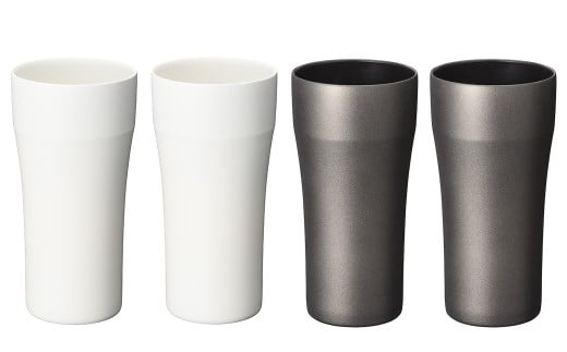 【京セラ】真空断熱タンブラー 420ml <ホワイト2個・ブラック2個> (計4個) CERAMUG タンブラー 真空容器 保冷 保温 真空断熱 セラミック トラベルカップ KYOCERA ESR-012鹿児島県薩摩川内市43000