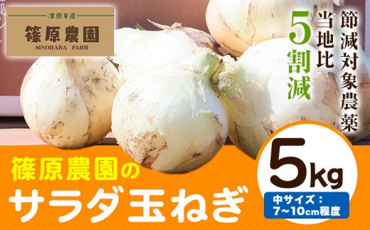 節減対象農薬 当地比5割減 サラダ玉ねぎ (中サイズ) 5kg 玉ねぎ サラダ玉ねぎ 《4月上旬-5月下旬頃出荷予定》熊本県 葦北郡 津奈木町 篠原農園 野菜 たまねぎ 自然栽培 大小サイズ混合熊本