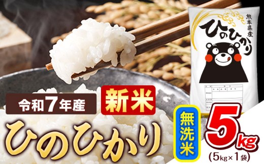 新米 令和7年産  無洗米 ひのひかり 5kg 《10月中旬-12月末頃出荷》熊本県産 ふるさと納税 精米 ひの 米 こめ ふるさとのうぜい ヒノヒカリ コメ お米 おこめ熊本県津奈木町12500米・パン白米