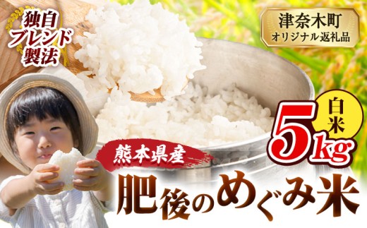 白米 熊本県産 ブレンド米 肥後のめぐみ米 5kg 熊本県産 ふるさと納税 精米 米 こめ ふるさとのうぜい コメ お米 おこめ《10月中旬-12月末頃出荷》熊本県津奈木町11500米・パン白米