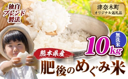 無洗米 熊本県産 ブレンド米 肥後のめぐみ米 10kg 熊本県産 ふるさと納税 精米 米 こめ ふるさとのうぜい コメ お米 おこめ《10月中旬-12月末頃出荷》熊本県津奈木町22500米・パン白米