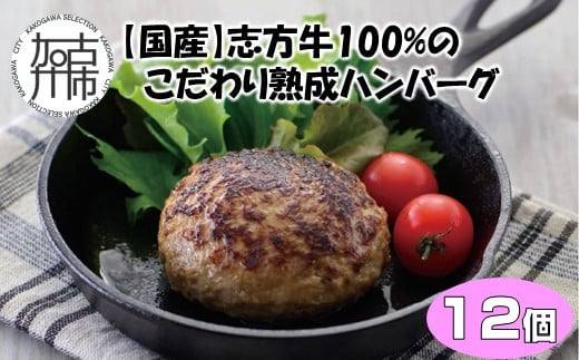 【国産】志方牛100%のこだわり熟成ハンバーグ150g×12個《 ハンバーグ 国産 牛肉 100% 牛 こだわり セット 冷凍 肉 惣菜 お取り寄せ グルメ おかず ギフト  》【2402I05949】兵庫県加古川市25000肉加