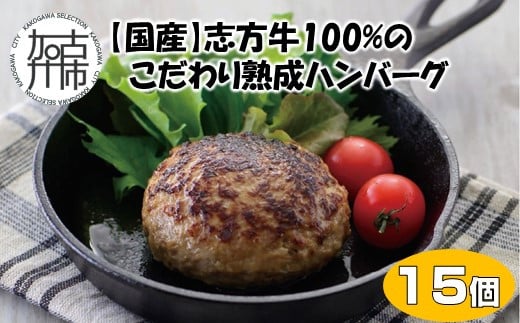 【国産】志方牛100%のこだわり熟成ハンバーグ150g×15個《 ハンバーグ 国産 牛肉 100% 牛 こだわり セット 冷凍 肉 惣菜 お取り寄せ グルメ おかず ギフト  》【2403I05950】兵庫県加古川市32000肉加