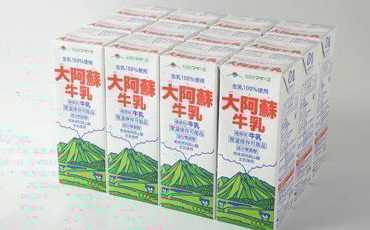 【6ヶ月定期便】大阿蘇牛乳 1L×12本(×6回) 合計72L らくのうマザーズ  常温保存 成分無調整牛乳 生乳100%使用 乳飲料 乳性飲料 ロングライフ 長期保存 熊本県熊本市72000卵・乳製品牛乳・乳飲料