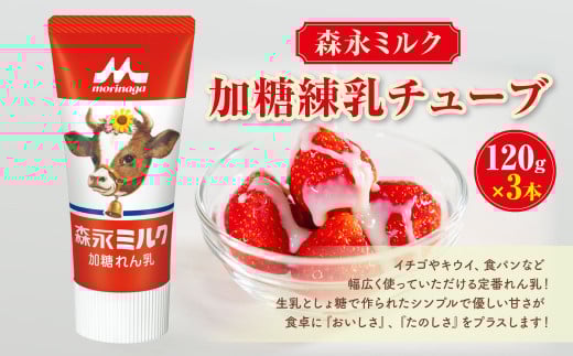 森永ミルク 加糖練乳チューブ 120g × 3本 合計360g 練乳 れん乳熊本県熊本市3000鍋セット・総菜・加工食品その他 鍋セット・総菜・加工食品