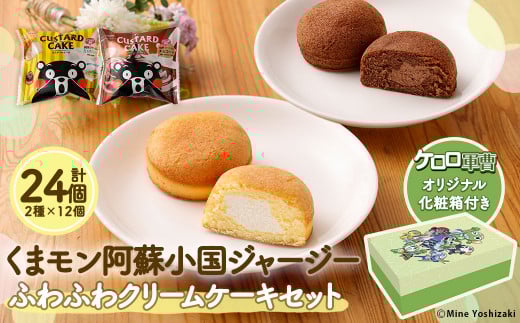 【ケロロ軍曹オリジナル化粧箱付き】 カスタードケーキ 24個入 コラボ お菓子熊本県熊本市15000菓子・スイーツケーキ・カステラ